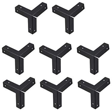 sourcing map Metallbox Eckenschutz Kantenabdeckung Kantenschutz 33 x 33 x 33 mm - 8 Stück (schwarz)