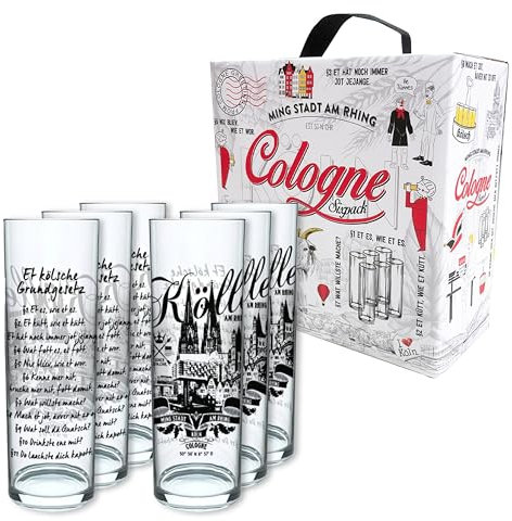 3forCologne Kölschglas Serie II - Bicchieri da birra con stampa da 0,2 ml