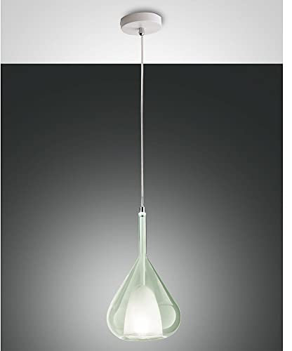 Pendelleuchte LILA, E27, 1-flammig, IP20, transparent, grün