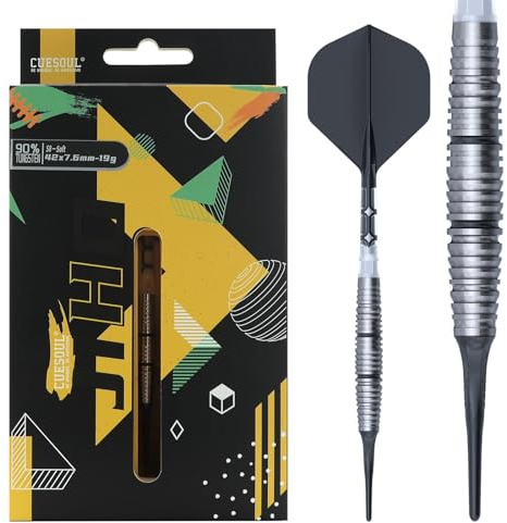 CUESOUL JIHO S1-S8 18g/19g/20g/21g Dart-Set mit weicher Spitze,90% Wolfram und vereinheitlichendem ROST T19 Flight