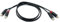 System-S Audio Cinch 2 - Cavo RCA 100 cm, 2 poli, adattatore femmina a femmina, colore: Nero