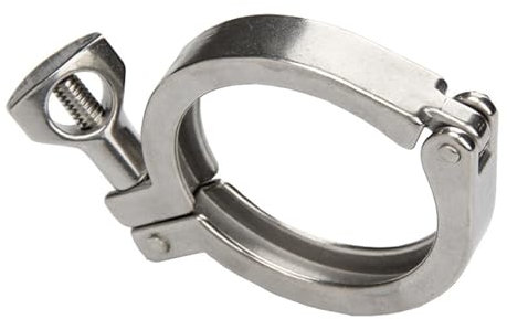ZHGUIMING 0.5 0.75 1 1.5 2 2.5 3 4 5 Tri Clamp SUS 304 Stainless Steel Sanitary Pipe Fitting(1pc,Clamp 50.5mm)
