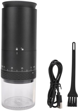 Molinillo de café Eléctrico Pequeño con 38 Configuraciones de Molienda para Oficina, Hogar y Viajes, Fabricado con Materiales Seguros para Uso Alimentario Molino de café de 110