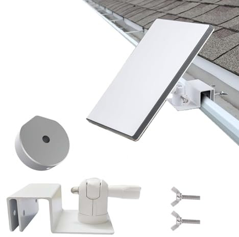 Mini Supporto per Grondaia Kit di Montaggio con Adattatore, Staffa di Montaggio per Grondaia Regolabile, Supporto per Guida Tetto per Parabola Satellitare