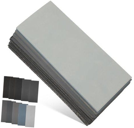 DOITOOL 100piezas Lijas Abrasivo Granos Metal Madera y Carpintería Lijadora Flexible