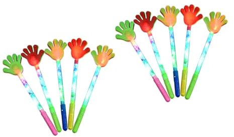 Kisangel 2 Juegos Palmoteo Rave Accesorios De Fiesta Junta Las Manos Jumbo Aplausos Decir Los Animan Prop Palmas Creativas Aplauden Accesorio De Concierto El Plastico 5 Piezas * 2