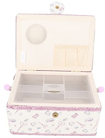 Nähkorb Stoff Ft Nähkorb Haushaltsnähkorb Nähtuch Stoffnähtuch, Vintage -Nähkorb Haushaltsgewebe Ft Fadennadel Aufbewahrungsbox