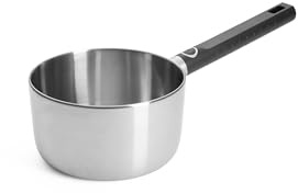 Woll Logic Steel Stieltopf - Induktiv - Ø 18 cm, 10 cm hoch, mit abnehmabarem Stiel - Geeignet für alle Herdarten, PFAS-frei