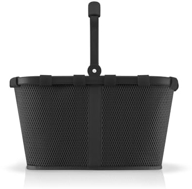 reisenthel carrybag frame mesh black – Stabiler Einkaufskorb mit viel Stauraum und praktischer Innentasche – Elegantes und wasserabweisendes Design