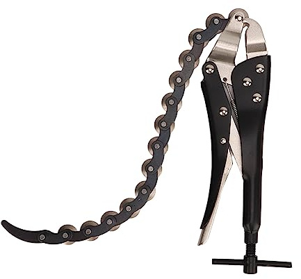 Tagliatubi a catena con impugnatura antiscivolo, tagliatubi per tubi di scarico, pinza di bloccaggio per catena, tagliatubi per tubi di scarico in lega di alluminio e acciaio al carbonio, specifiche