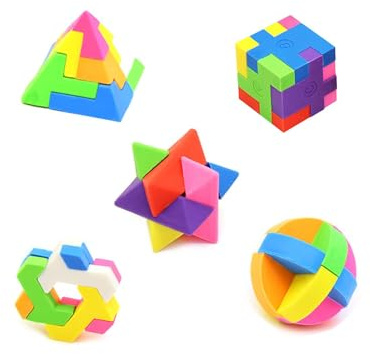 3D-Puzzle-Radiergummis,10 Stück Radiergummi Würfelpuzzle für Kinder,Lustige Zerleg-Radiergummis,Süße 3D-Spielzeug-Radiergummi-Kollektion für Jungen & Mädchen