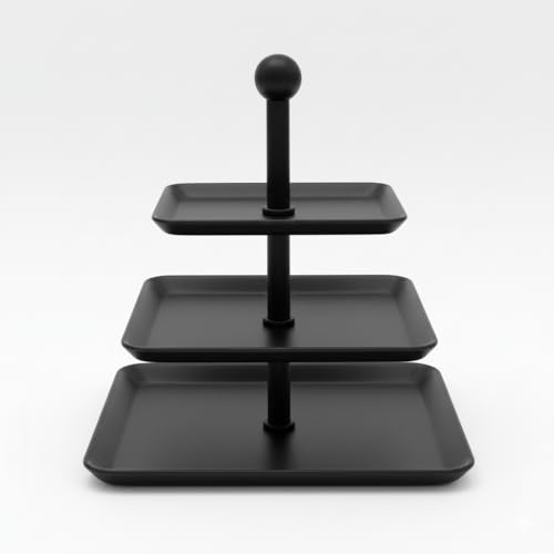 Alupedia 3-stöckige Etagere für Küche & Wohnzimmer – Modernes Serviergestell mit stabilem Stand, ideal für Gebäck, Obst, Snacks oder Dekoration – stilvolles Tablett-Design für Feste, Buffet & Alltag