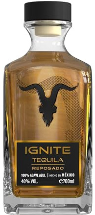 Ignite Tequila Reposado | 100% Blue Weber Agave | 6 Monate in Eichenfässern gereift | 40% Vol. | 700 ml | Mehrfach ausgezeichnet: Double Gold bei den SIP Awards 2023