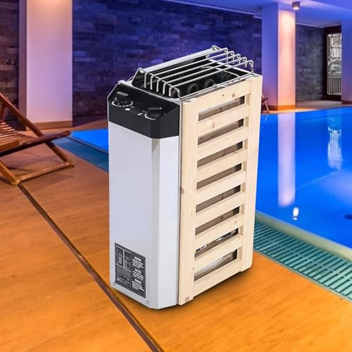 Generic Riscaldatore per Sauna Compatto in Acciaio Inossidabile, Attrezzatura di Riscaldamento per Palestra Durevole, Stufa per Sauna da 3KW
