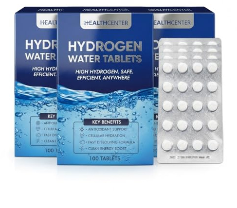 Hydrogen Water Tablets, High Concentration Molecular H2 Infused Magnesium Supplement for Enhanced Athletic Recovery and Cellular Energy Support, Antioxidant Drinking Water 300 Count
