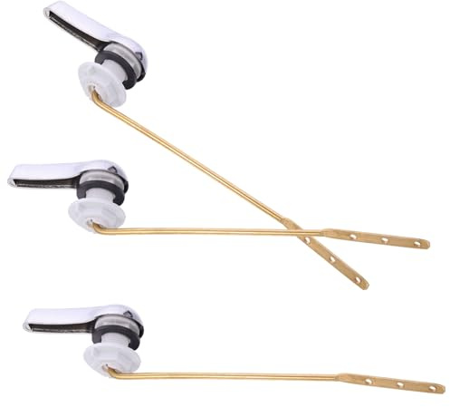 SAFIGLE Manijas de Inodoro de Montaje Frontal 3 Piezas Kit de Palancas para Tanque de Descarga en Baños Residenciales y Hoteleros