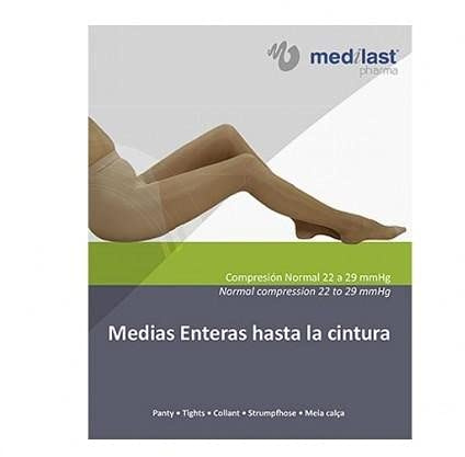 MEDIALAST Medilast - Panty de Compresión Normal - Ideal en Varices, Piernas Cansadas o Hinchazón - Alivio durante el Embarazo - Confort y Adaptabilidad - Talla S - Color Beige