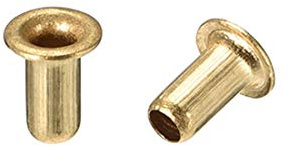 sourcing map Rivetti cavi, 3 mm x 6 mm, con foro passante in rame, rivetti cavi, occhielli su entrambi i lati, per circuiti stampati PCB, 200 pezzi