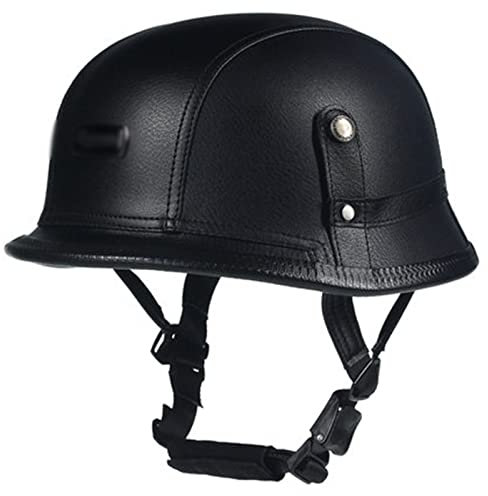 retrò Casco Scodella Portatile Mezzi Caschi Jet, Mezzo Casco da Motociclista Tedesco DOT ECE Omologato, Mezzo Elmetto da Moto retrò, Casco A Scodella Scooter Motorino