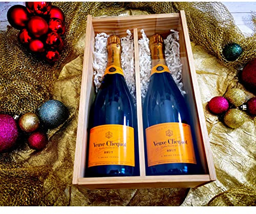 Coffret Cadeau Champagne Veuve clicquot /2 Brut/Vitre transparente