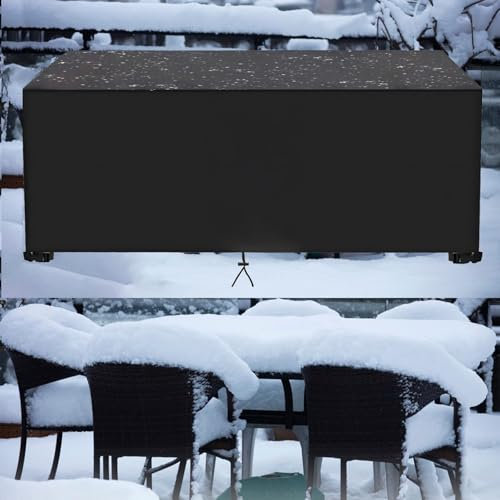 AJALGZ Winterfeste Gartenmöbel Abdeckung 210x100x60cm/LxWxH Schwerlast 420D Oxford Abdeckungen für Gartenmöbel Abdeckplane Gartenmöbel Schutzhülle für Gartenmöbel Wasserdicht Gartentisch Abdeckung