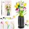 Euakee Botanical Ramo de Flores, Set de Construcción de Ramos, Kit de Construcción de Ramo de Flores, Plantas Artificiales Colección Botánica, Regalo para Mujeres y Hombres (Tulipán)