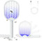 PATEMZON Raquette Electrique Insectes, Anti Moustique Pendaison 3000V, Tapette à Mouche Rechargeable, 2 en 1 Raquette Anti Moustiques Pliable avec Câble Chargement USB, pour Intérieur Extérieur Patio