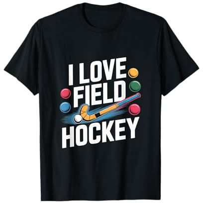 Amo l'attrezzatura per appassionati di hockey su prato Maglietta