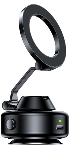 Snapmount Handy Halterung Elektrisch – SNAPMOUNT Original mit VACUUMLOCK-Technologie, selbstansaugende Auto Handyhalterung mit 360° drehbarem Magnethead, MagSafe-kompatibel, ultra-kompakt & faltba