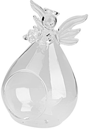 Générique Vase en Verre Transparent pour Plante Fleur DIY Paysage Miniature Bougeoir - Ange