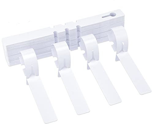 KINGLAKE Tree Labels, 200Pcs Plant Labels and Pen, Plastic Garden Name Tags for Outdoor Plants, Adjustable Wrap Around Hanging Tags (White 21x2cm)