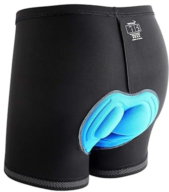 Cycle Shorts, Sportneer Men's 3D Padded Bicycle Cycling Underwear Shorts w/Anti-Slip Design, Breathable & Adsorbent,XL,Black