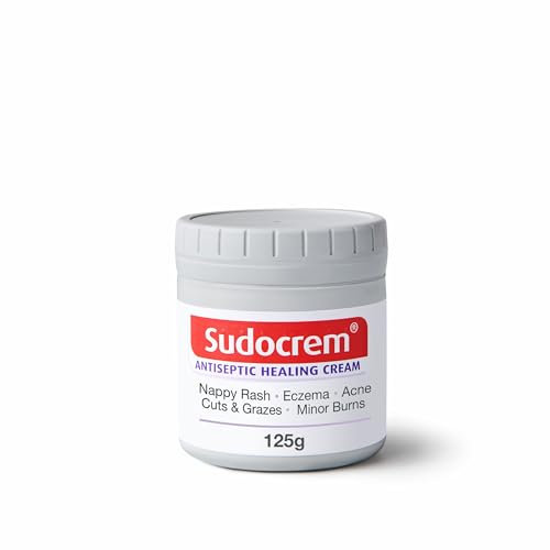 Sudocrem Antiseptic Healing Cream, Zinc Oxide Cream for Nappy Rash, Eczema, Acne, and Minor Burns, 125g (Pack of 1)