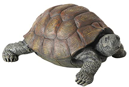Boltze Figur Slomo Schildkröte (Dekofigur für Garten / Indoor, echtes Design, Maße 34x25x14 cm, Figur aus Kunststoff) 3784300