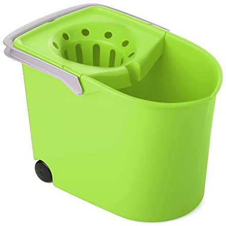 TATAY Secchio mocio graduato con ruote e strizzatore capacità 12 litri, Lima, 25,5 x 38,2 x 28 cm (1103221)