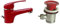 Miscelatore monocomando lavabo rubinetto lavabo in rosso + Rosso. ad alta pressione.