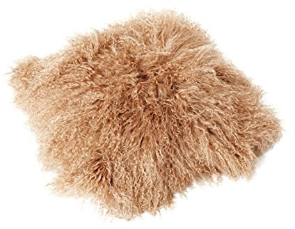 Reissner Lammfelle Tibet Lammfell Kissenbezug langflorig 40x40cm JAY26 Farbe Camel/Hellbraun
