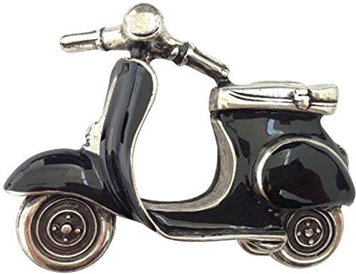 Norman K Modedesign Gürtelschnalle Motorroller schwarz