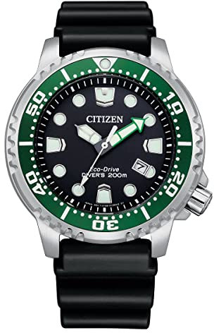 Citizen Hommes Analogique Eco-Drive Montre avec Bracelet en Polyuréthane BN0157-02E