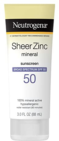 Neutrogena Sheer Zinc Dry Touch Spf#50 Crème solaire 3 oz (88 ml)