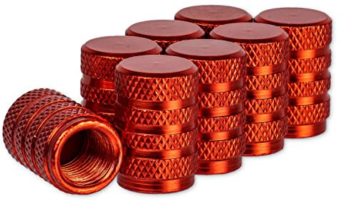 Tappo valvola in Alluminio, 4 pezzi, in Rosso, tappi copripolvere con guarnizione per valvole auto, moto, rimorchi, biciclette, tappi per auto, tappino bici, cappuccio valvola, tappi pneumatici auto