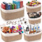 FAMKEEP 5 Piezas Cestas Almacenaje de Cuerda de Algodón,Juego de Cajas de almacenaje,Cestas Pequeñas para Organización y Almacenaje Para Dormitorio, Baño, Cocina, Armario, Juguetes, Maquillaje