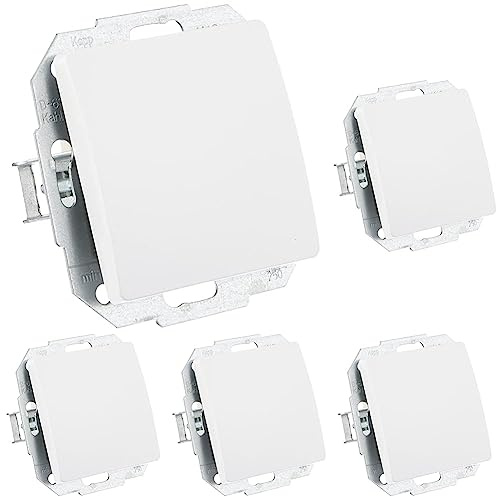 Kopp 650602089 Paris Universalschalter, arktis, Weiß (Packung mit 5)