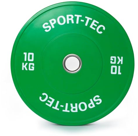 Sport-Tec Hantelscheibe Olympia Bumper Plate, 5kg 10kg 15kg 20kg 25kg, Bohrung Ø 50 mm // Stück