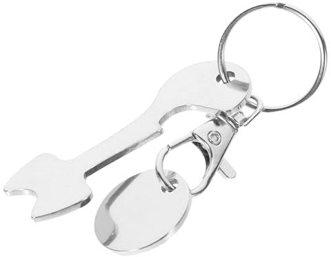 PACKOVE Shopping Trolley Token Keychain Keyring Metal Pendant Removable Cart Coin Holder for Supermarket Trolley Use