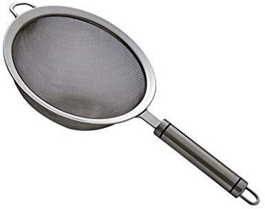 Tamis, passoire, passoire fine, crépines en acier inoxydable à mailles fines de qualité supérieure avec poignées antidérapantes confortables pour passoire de cuisine, louche pour cuisine (taille : L