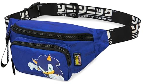 SONIC THE HEDGEHOG Kinder Bauchtasche, Gürteltasche mit Verstellbarem Gurt - Geschenke für Jungs