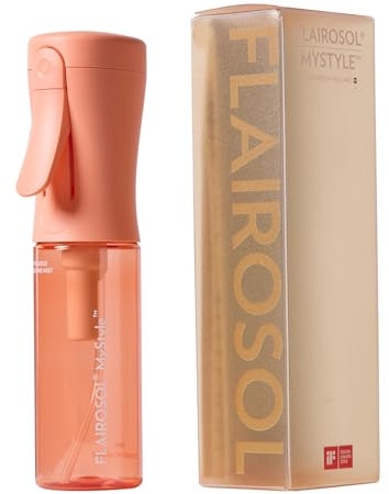 FLAIROSOL MyStyle, Spray Bottle for Hair - Small Travel Spray Bottle, Ultra Fine Continuous Water Mist for Face, Hairstyling, Salon, Cleaning, Beauty, Toners, Hydration & Makeup, 3.04oz / 90ml, Peach
