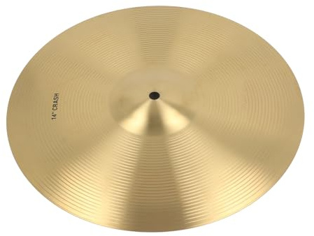 Cymbale Crash, Cymbale D'entraînement de Batterie au Son Brillant pour Batterie, Cymbale de Batterie de Jazz en Laiton au Son Net pour les Amateurs de Musique Professionnels, (14