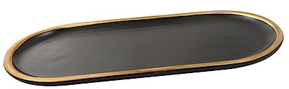 WOFASHPURET Plateau de Présentation Bijoux en Céramique Noir Petit, Assiette Artisanale Élégante, Rangement Bijoux Ménagers, Décor Nordique pour Mariage et Usage Quotidien
